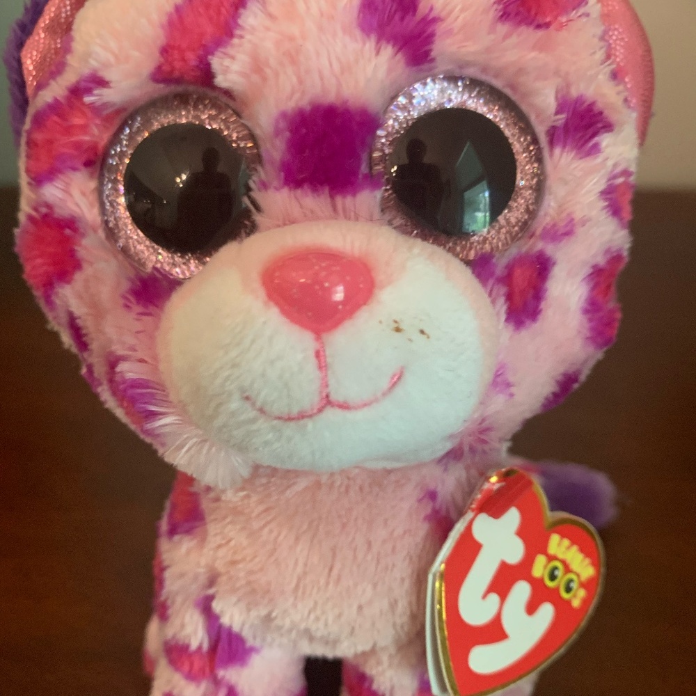 Ty Beanie Boo GLAMOUR Spotted Leopard Cat 6" Plush NEW w Tags Collectable